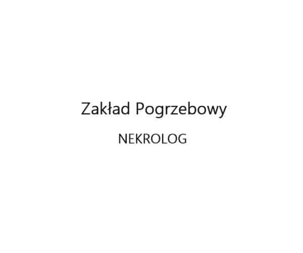 Logo Zakład Pogrzebowy Nekrolog Łódź