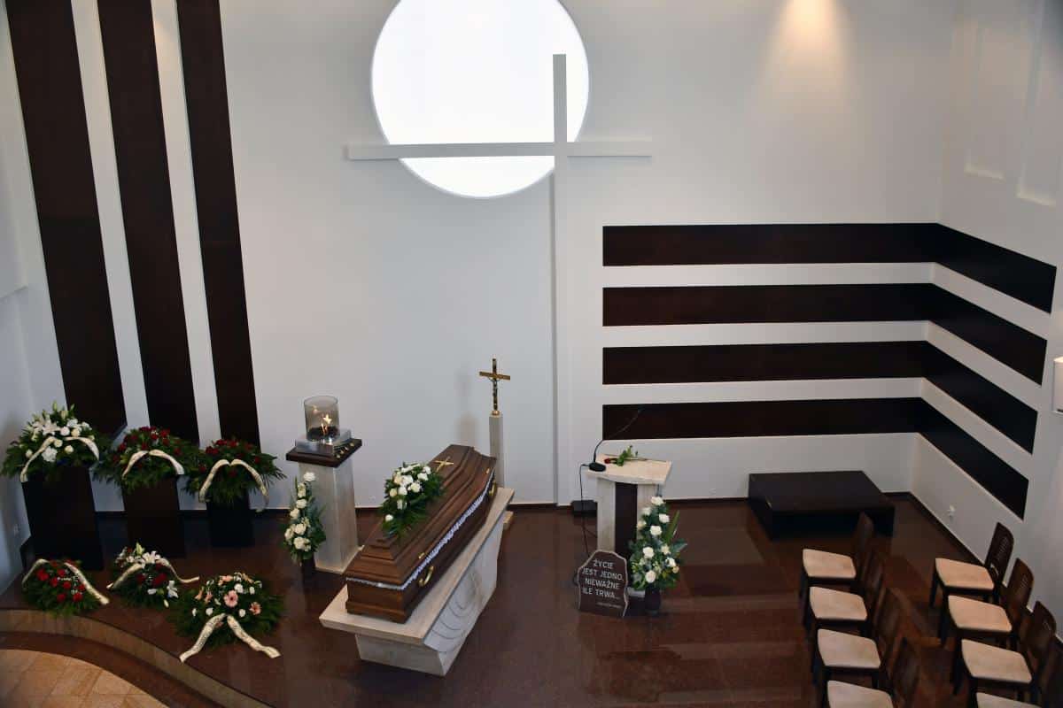 kaplica pożegnalna zakład pogrzebowy elwan