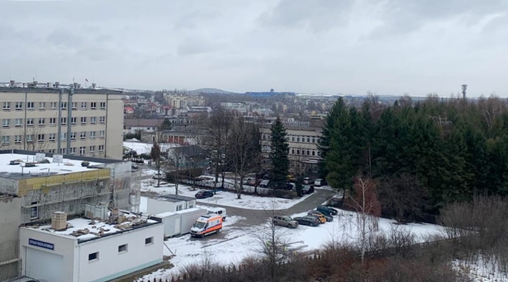 Widok na miasto Olkusz - Szpital w Olkuszu - Pogotowie Pogrzebowe