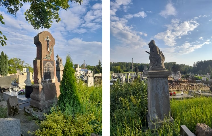 Cmentarz w Janowcu - charakterystyczne nagrobki